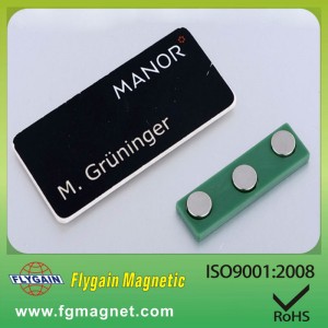 Levná cena na zakázku opakovaně použitelný kovový prázdný magnetický jmenovkový odznak
